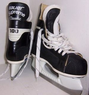 Boys Bauer Supreme Classic 100 Formfit Ice Hockey Skates, Size 4.5 