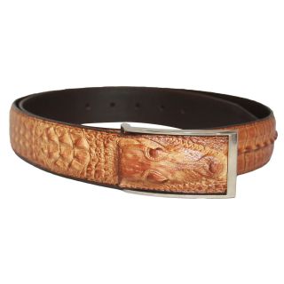   Leather Belt Alligator Design Crocodile Head Buckle E03Y Mens Belts