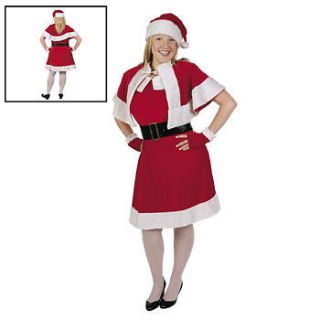 Mrs. Santa Claus Clause Dress Plus Size Suit Adult Costume 5 PC 