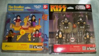 nex Collectible Kiss & The Beatles Figure Sets 48579 & 48585 NIB