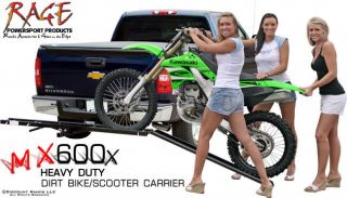 MOTORCYCLE DIRT BIKE CARRIER SCOOTER HAULER RACK + RAMP (MX 600X)