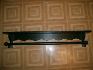 36 inch Black Wall Quilt Rack with Shelf Scallop New