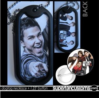   Pena DOGTAG NECKLACE + BUTTON or MAGNET pin badge big time rush #1015