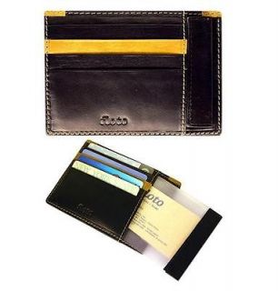 Floto Italian Leather Milano Handmade Mens Card Case Bill Wallet