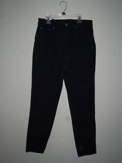 Bill Blass Womens High Waisted Black Jeans Straight Legs Sz 12