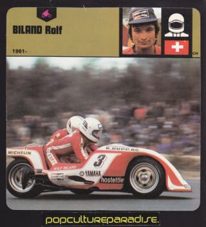 ROLF BILAND Sidecar Motorcycle PICTURE CARD 1978 Yamaha