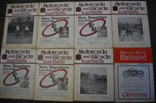 16 Motorcycle and Bicycle illustrated magazines Mar 4, 1920 to Oct 18 