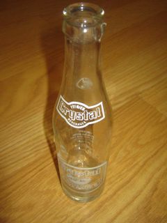 Vintage Crystal Sparkling Beverages Soda Bottle