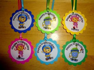 30 TEAM UMIZOOMI personalized gift tags birthday party favors supply