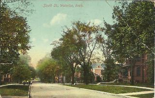 1910 VINTAGE POSTCARD   SOUTH ST., WATERLOO, IOWA   a6