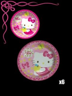 Sanrio Hello Kitty Birthday Party Supply x6 Paper Plates h154