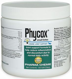 Phycox Soft Small Bites 120ct. Canine Joint Support Good Exp 2015 Free 
