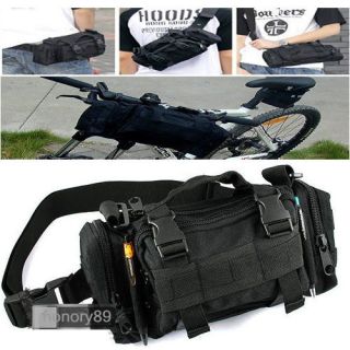 New COOL Cycling Bike Bicycle 5 in 1 Trame Pannier Front Bag Black