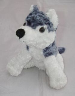 Atico Plush HUSKY Dog Puppy Toy Bean Bag Gray White Alaskan Malamute
