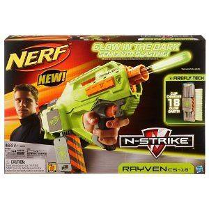 NERF Hasbro RAYVEN CS 18 Blaster N STRIKE *Glow In Dark* FIREFLY TECH 