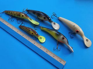 Lot 5 Lures, Lindy Shadling Lures, Vintage Lures, Musky Lures, Muskie 