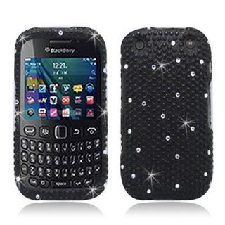 Black Bling Hard Snap On Cover Case for BlackBerry Curve 9310 9320 