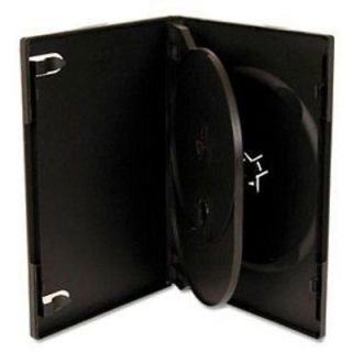   14mm Black Double with Tray (Multi 2, hold 2 Discs) DVD CD Case Box