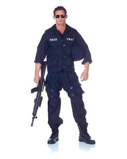 SWAT Team Police Uniform Jumpsuit Costume Adult *New*