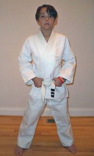 Jiu Jitsu Gi for Kids / Youth BJJ Uniform   WHITE Brazilian JJ