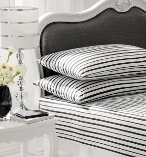 black and white stripe king sheets