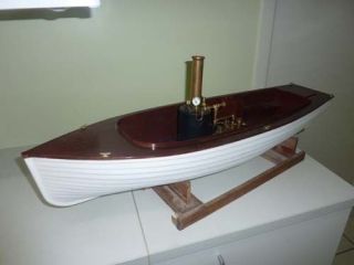 Model boat planked hull for live steam or electric