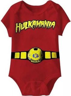 Hulk Hogan Hulkamania Logo World Champ Baby Infant Romper New Licensed 