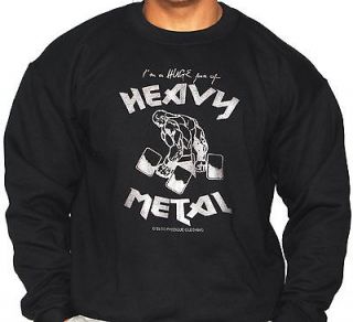   Im a Huge Fan of Heavy Metal bodybuilding workout gym sweatshirt M