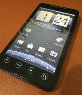 EXCELLENT + EXTRAS + HTC EVO 4G   Black (Sprint) Smartphone + NO 