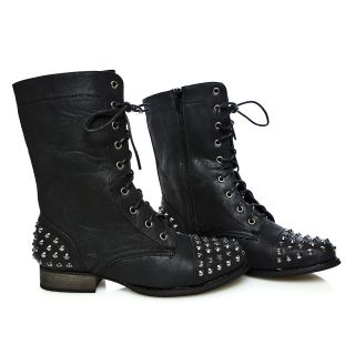 studded combat boots in Boots
