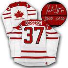PATRICE BERGERON Team Canada SIGNED 2010 Olympic Hockey JERSEY w 2010 