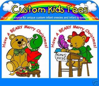 Custom Infant Toddler Onesie or T shirt Christmas Bears