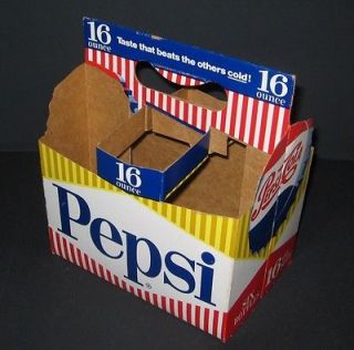 Vintage 1963 Pepsi Cola 16ounce 6pack Bottle Holder ~ Nice Condition