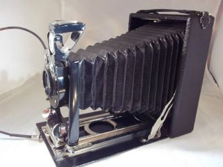 Antique Vintage Folding Box Camera Kraus   Hugo Meyer w/ plates