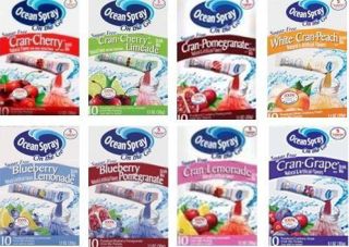   OCEAN SPRAY ON THE GO Drink Mix 8 FLAVORS for Bottled Water U CHOOSE