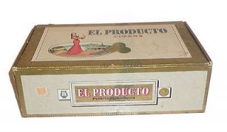 Vintage El Producto Cigar Box Puritanos Finos Cardboard Box
