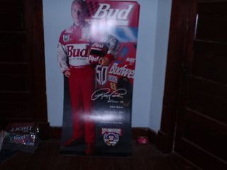 Nascar 50th anniversary Ricky Craven Budweisor Beer sign Cardboard 
