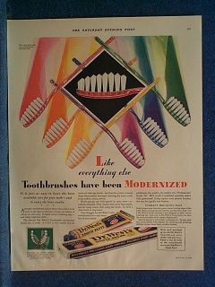   Dentistry   Dr. West Tooth Paste Ad   Teeth Colorful Toothbrushes
