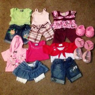 Build A Bear BAB Lot Of 15 Clothes Justice Limited Too Tops Shorts 