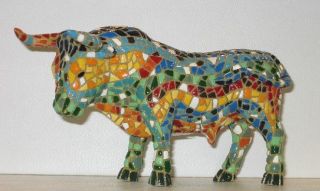 FRIDGE MAGNET GAUDI STYLE SPANISH BULL SMALL SIZE CHEAP PRESENTS FROM 
