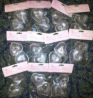LOT OF WEDDING CLEAR SCALLOPED HEART FAVOR BOXES BRIDAL SHOWER