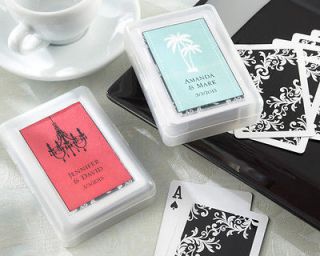   Suited Playing Cards in Personalized Travel Case Wedding Shower Favors