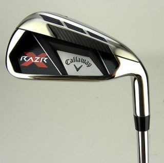 New 2011 Callaway Golf Razr X Irons Steel Uniflex 4 PW Right Hand RH