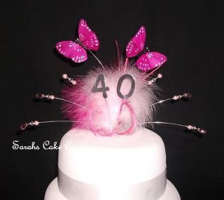 Butterfly Birthday Anniversary Cake Topper Decoration