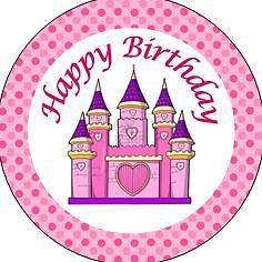 24 Edible cake toppers decorations birthday girl pink polka princess 