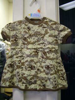 USMC MARINE MARPAT DESERT CAMO BABY DRESS ONESIE INFANT 3 MO 6 MO 12 