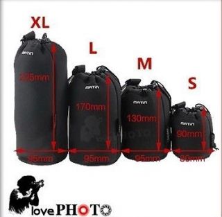   Lens Soft Camera Pouch/ Case Set Size S M L XL DSLR Camera lens bag