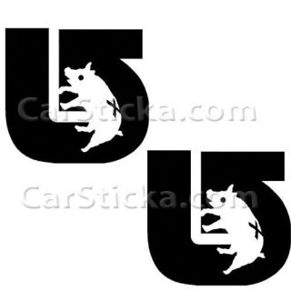 Burton UnInc Pig car vinyl sticker decal /C