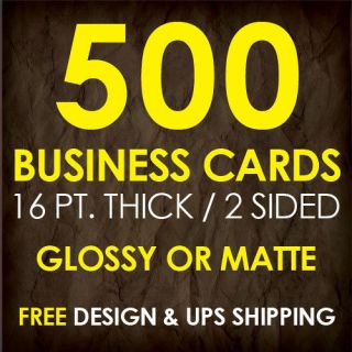 500 Custom Full Color Business Cards   Thick Paper   Glossy
