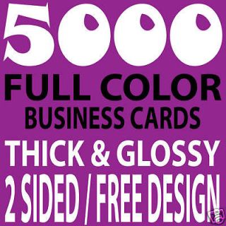 5000 16PT, UV COATED, COLOR BUSINESS CARDS + FREE DESIGN